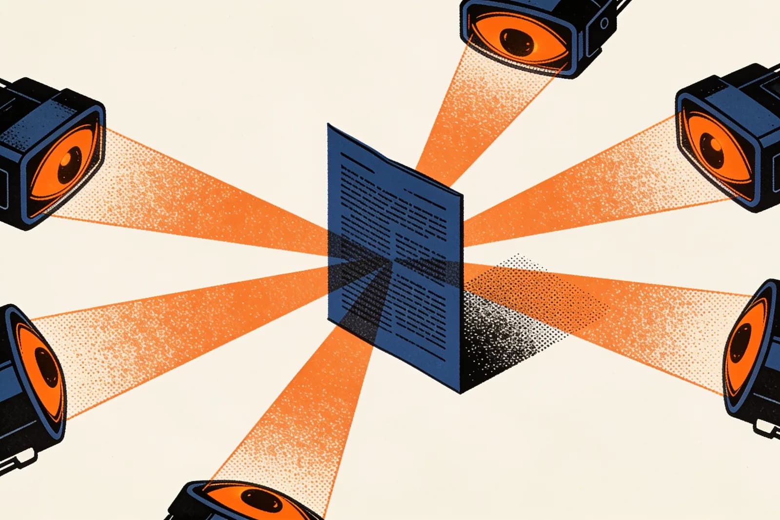 Multiple AI search systems examining the same web document for answers