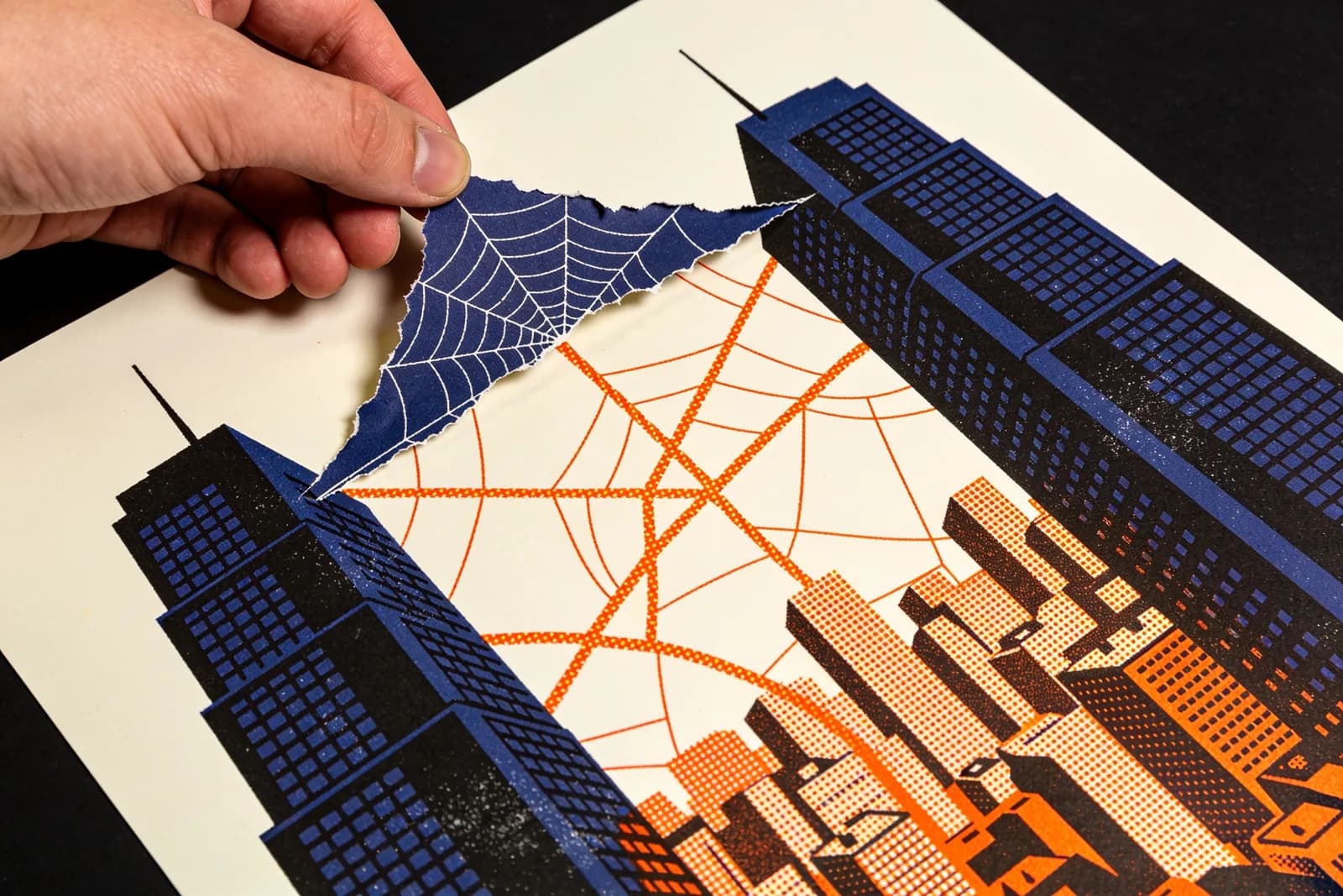 Old web cut away to reveal a glowing lattice mapping city routes, illustrating Similarweb alternatives