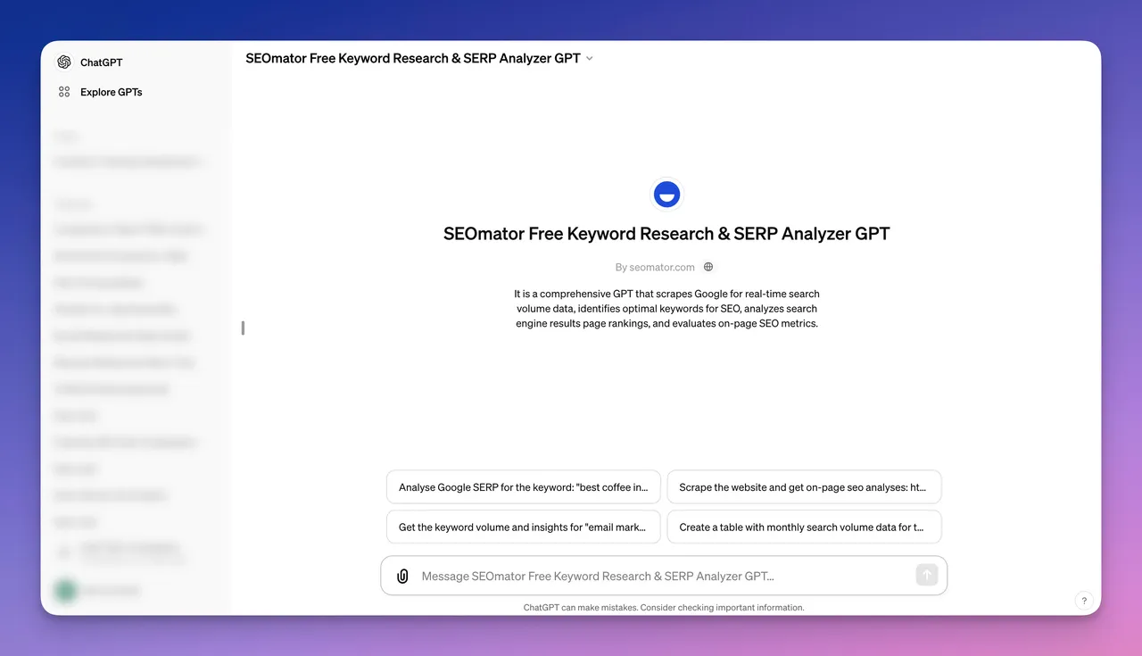 SEOmator's kostenloses Keyword-Recherche- und SERP-Analyse-Tool