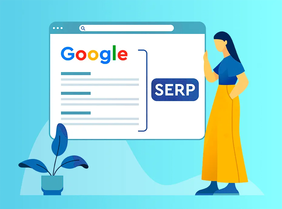 Google's search engine result page illustration