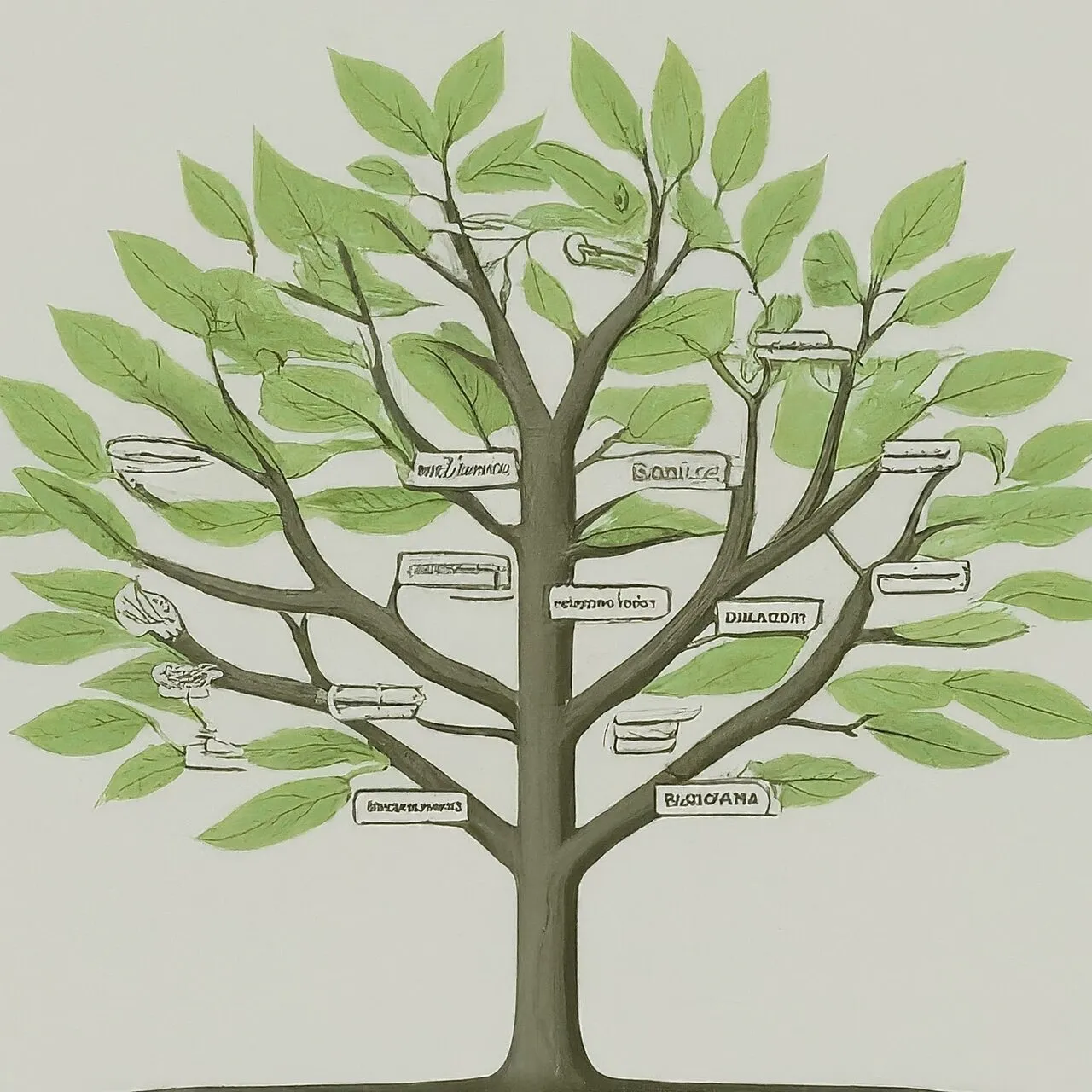 ein Baum demonstriert die thematische Karte