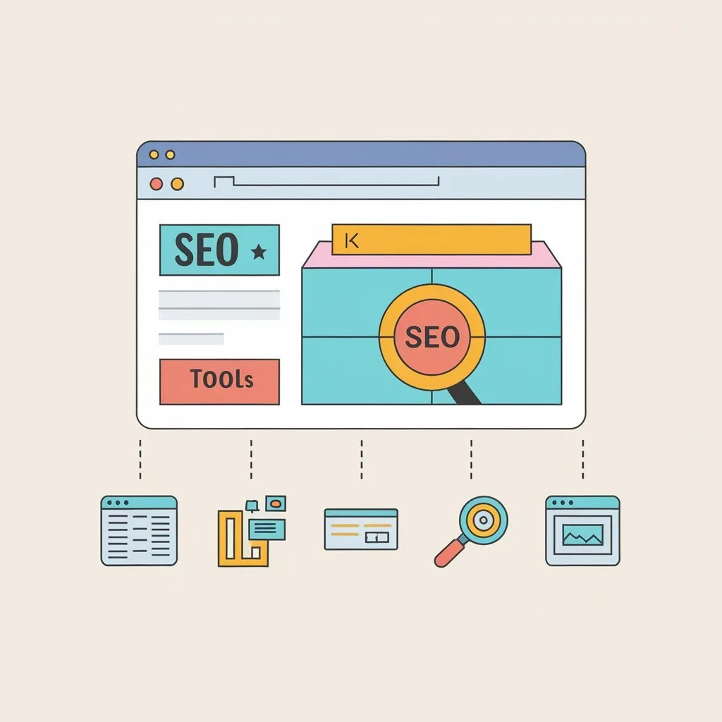 SEO-Tool-Liste auf einer Webseite