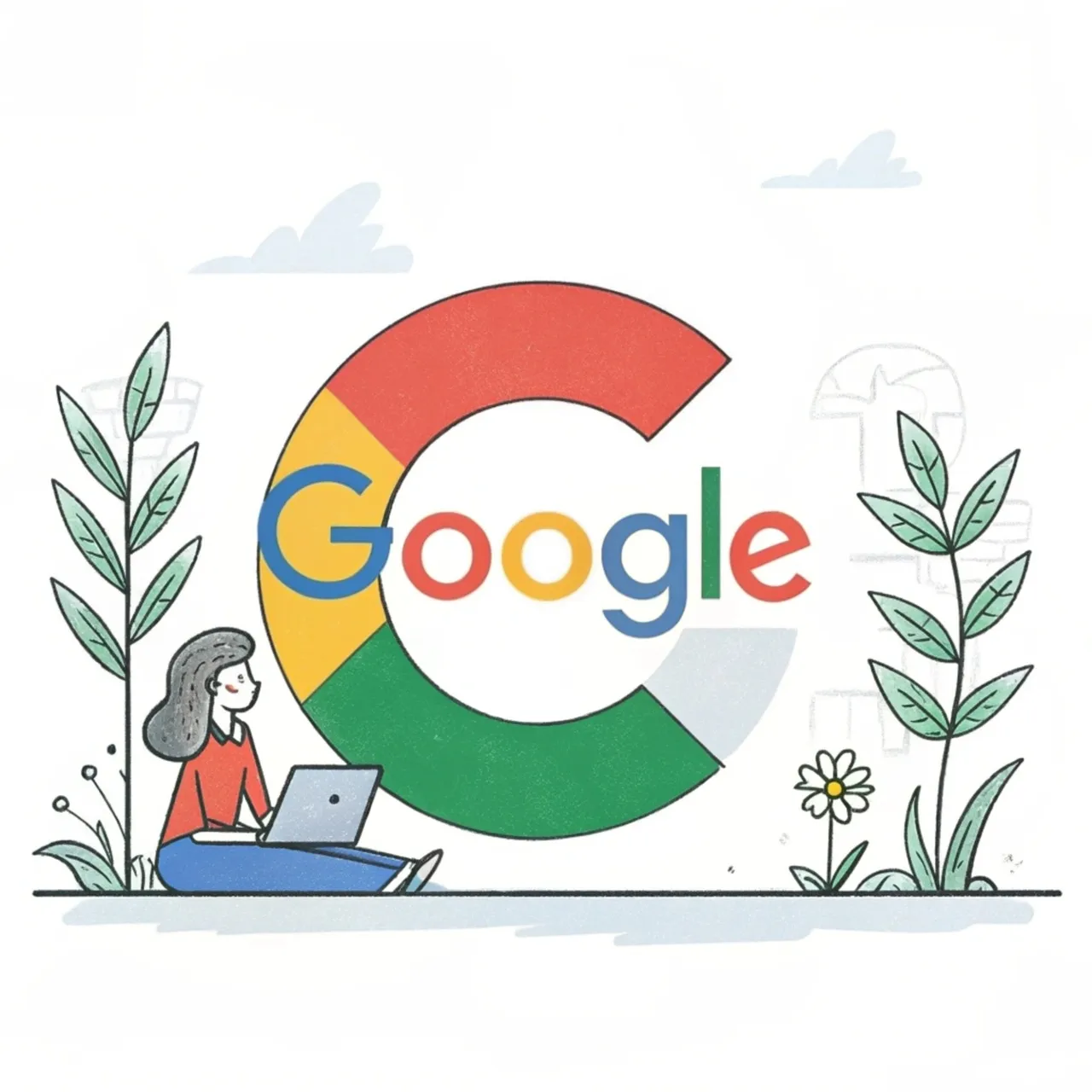 Person analysiert Google-Suchergebnisse auf einem Computerbildschirm, um Algorithmus-Updates zu verstehen