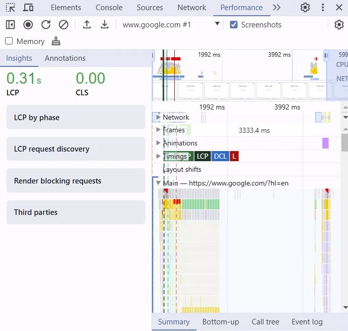 Chrome DevTools Performance-Panel