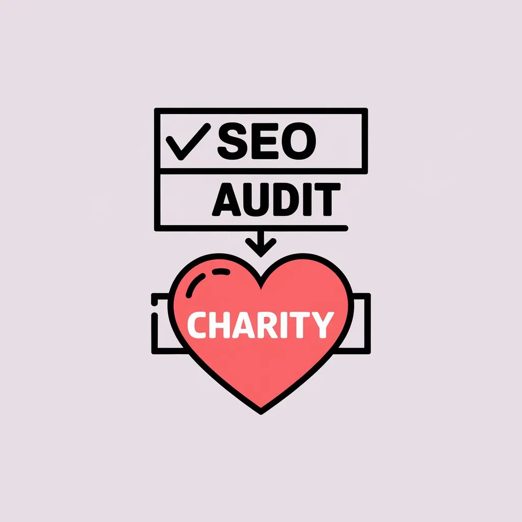 Wohltaetigkeitsteam ueberprueft SEO-Audit-Ergebnisse auf einem Computer, um die Sichtbarkeit der gemeinnuetzigen Website zu verbessern