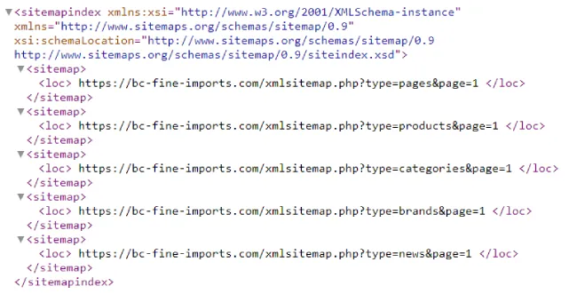 xml sitemap