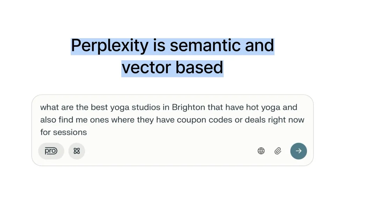 Perplexity ist semantisch und vektorbasiert