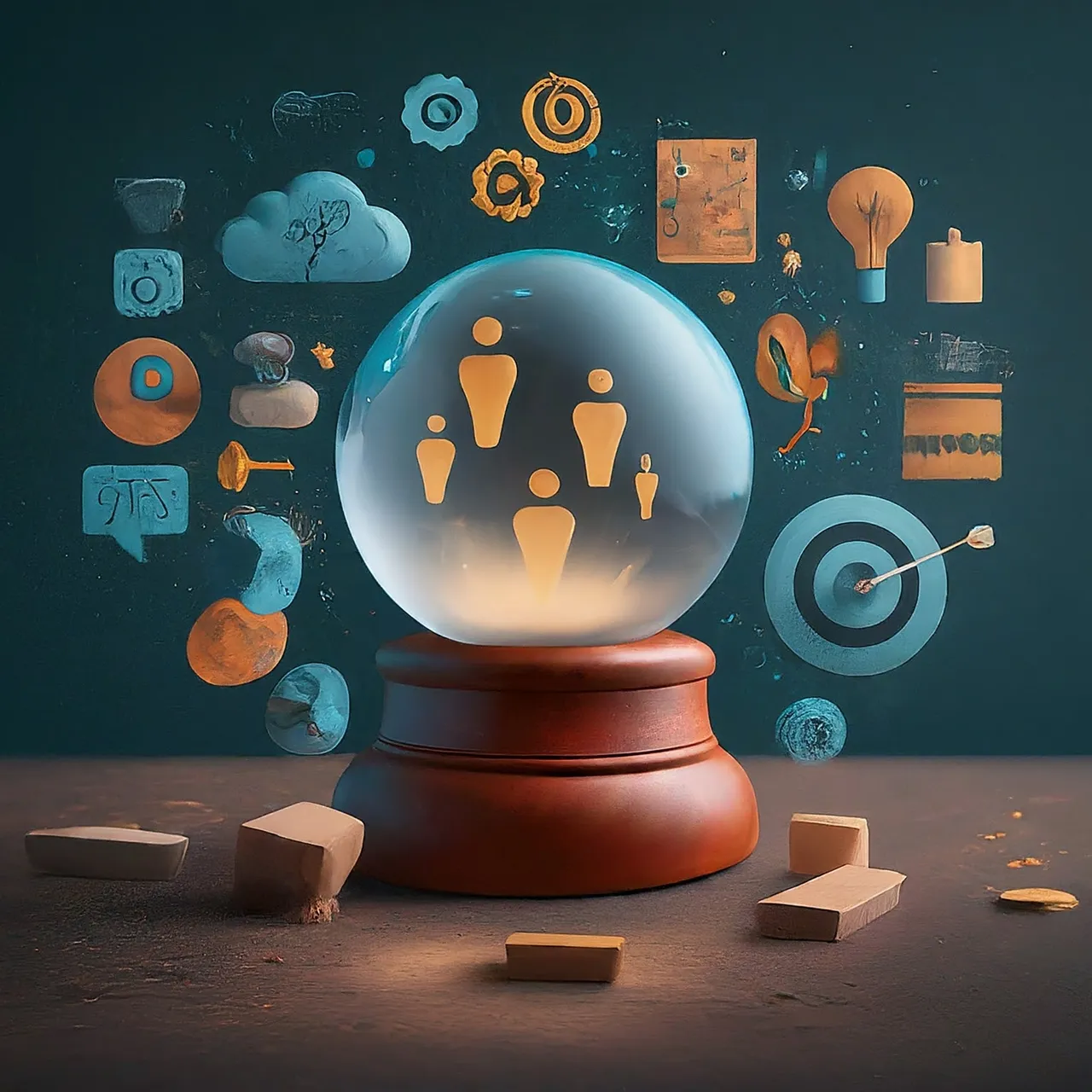 a concept image that has a prediction ball