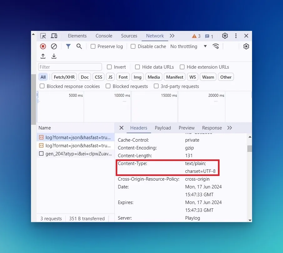developer tools of Chrome Browser