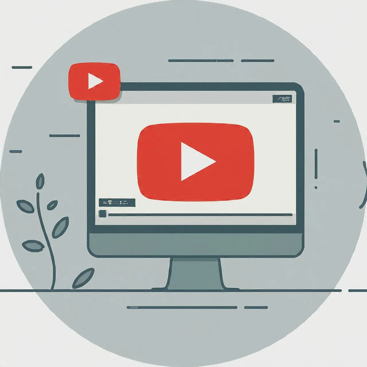 youtube video auf einem computerbildschirm