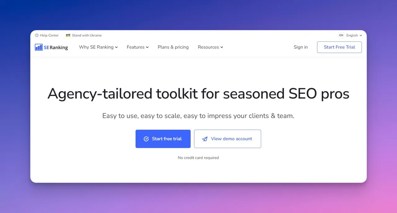 SE Ranking Keyword-Rank-Tracker mit Positionsaenderungen und Wettbewerbervergleich