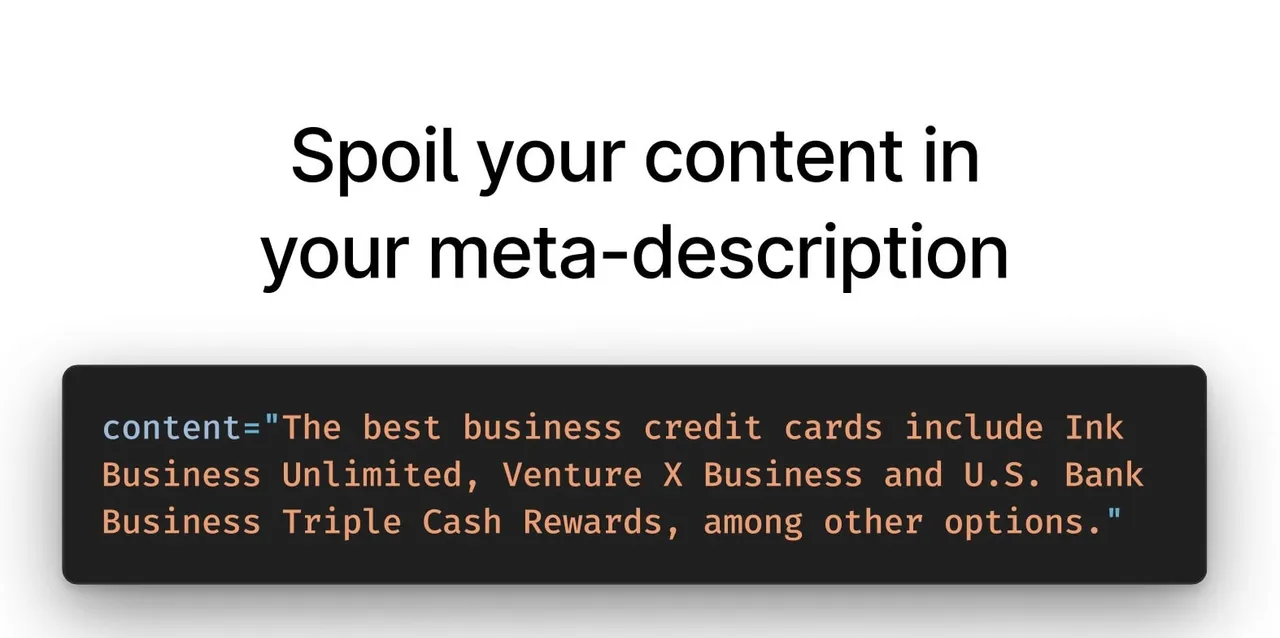 Content über die Meta Description vorwegnehmen