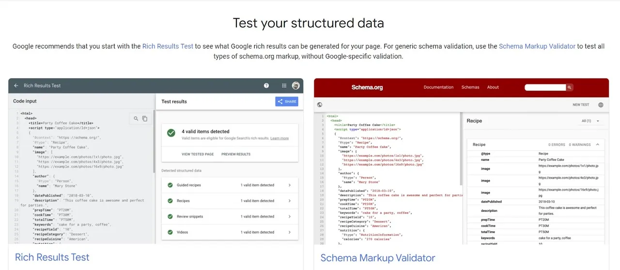 structured data testing tools