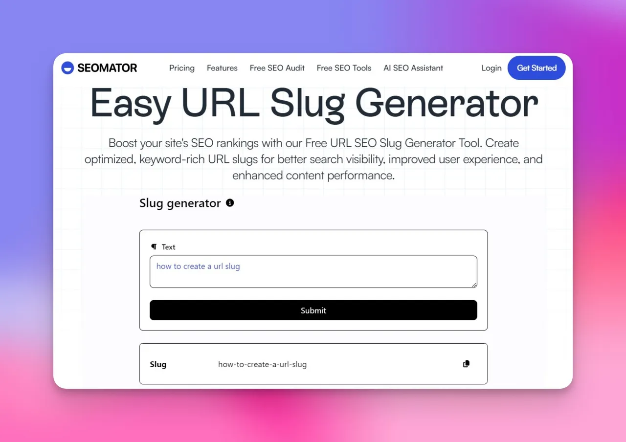 URL-Slug-Generator von SEOmator
