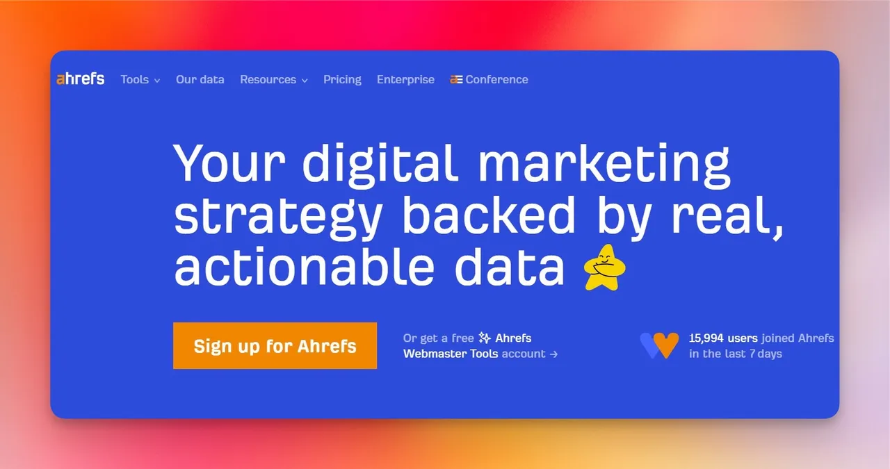 Ahrefs Startseite