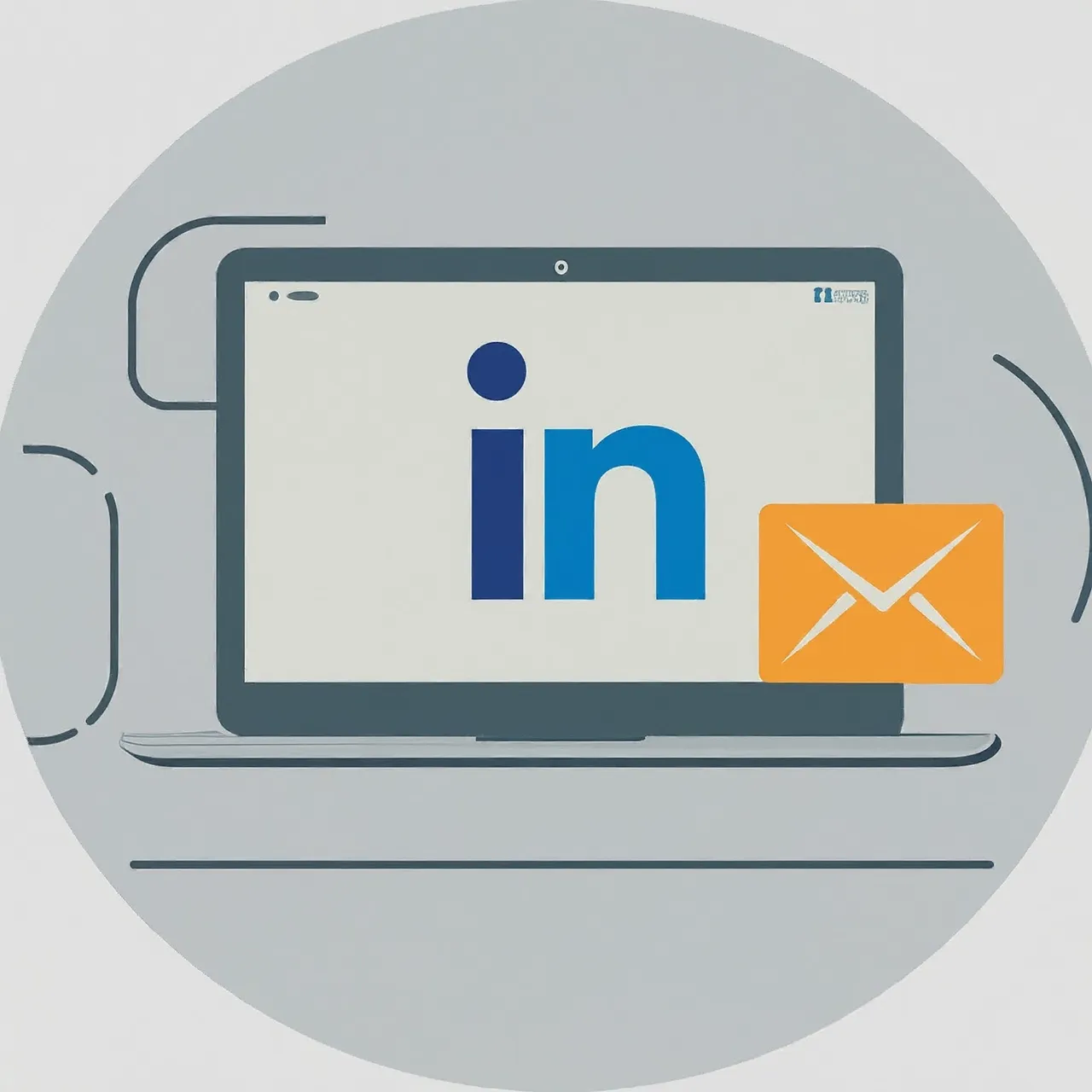 Linkedin-Logo auf dem Laptop-Bildschirm