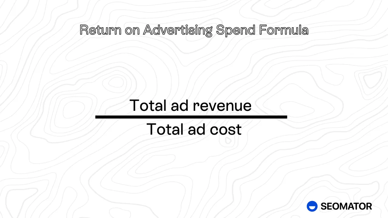 return on advertising spend formula