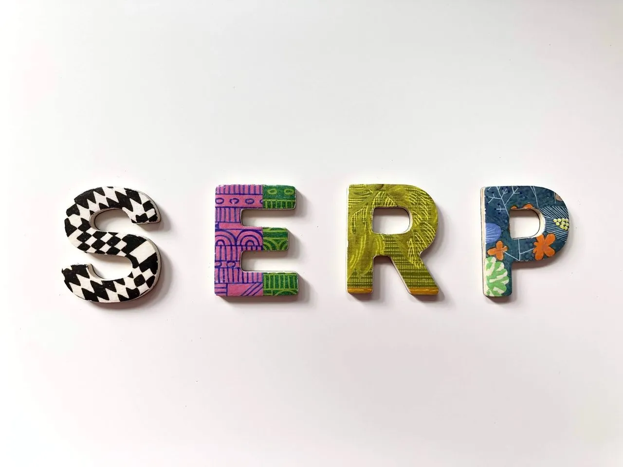 SERP's letters which means search engine page results