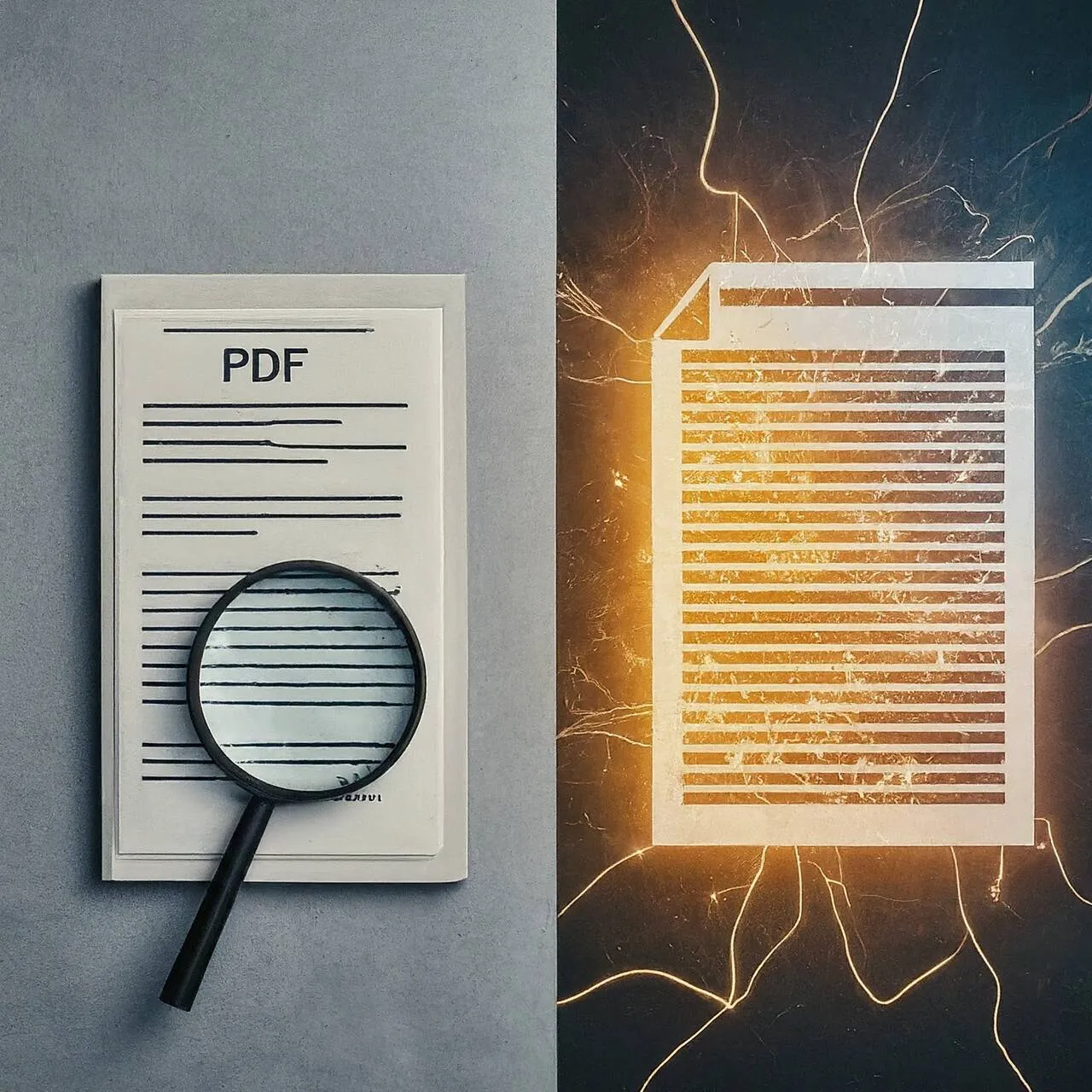 power of pdf symbolizing in the splitted image