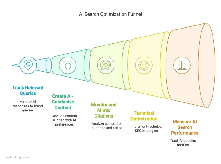 Diagramm der Phasen des Suchmaschinenoptimierungs-Funnels: Awareness, Consideration, Conversion und Retention.