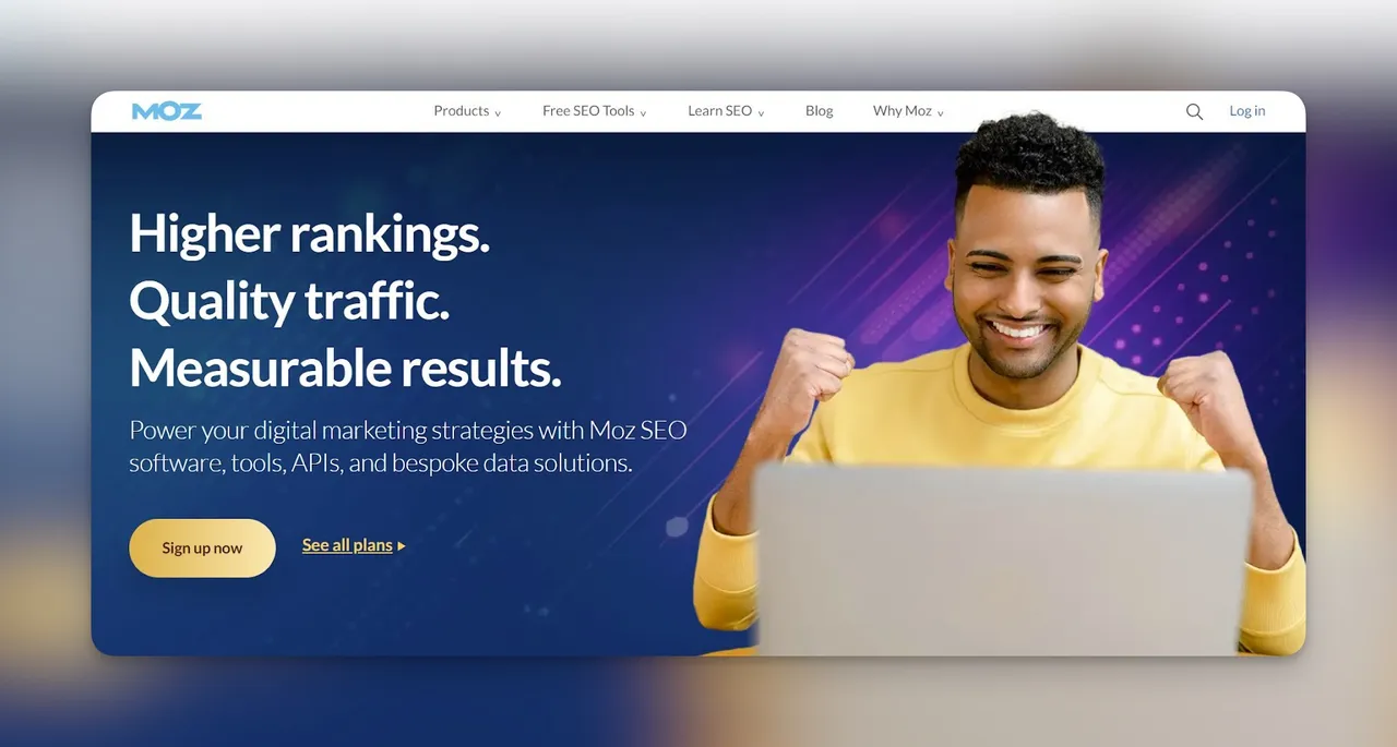 Moz Pro Dashboard mit Domain Authority Score und Link-Metriken