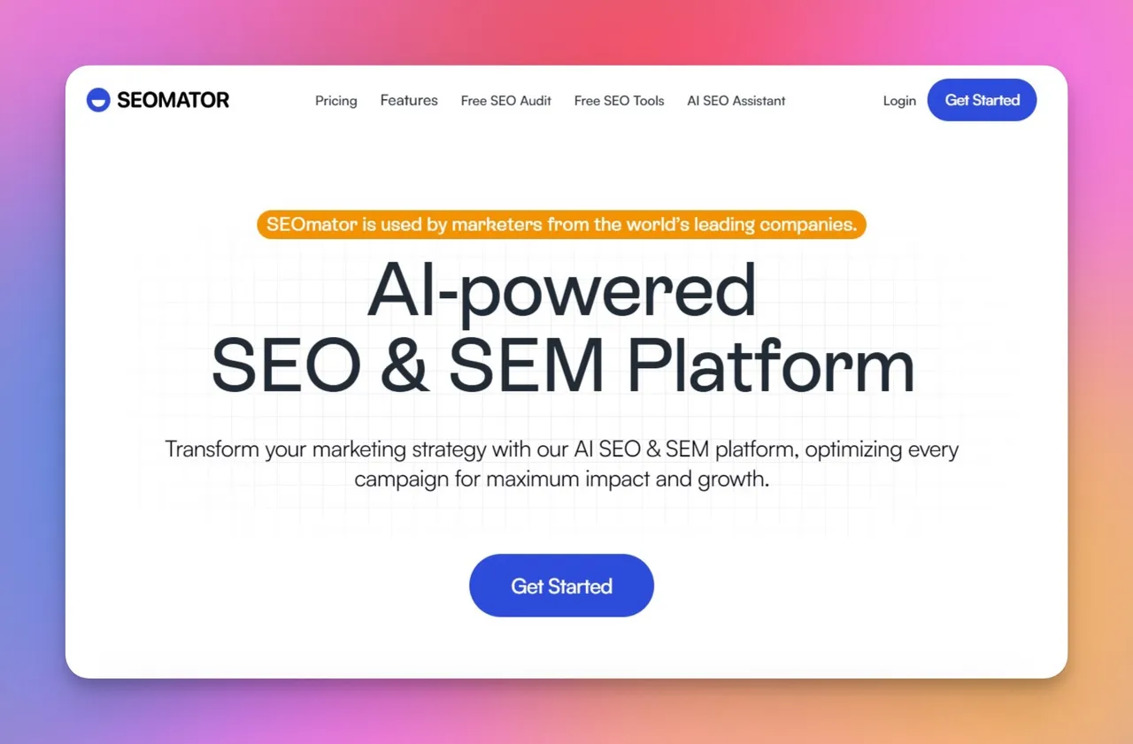 SEOmator Startseite