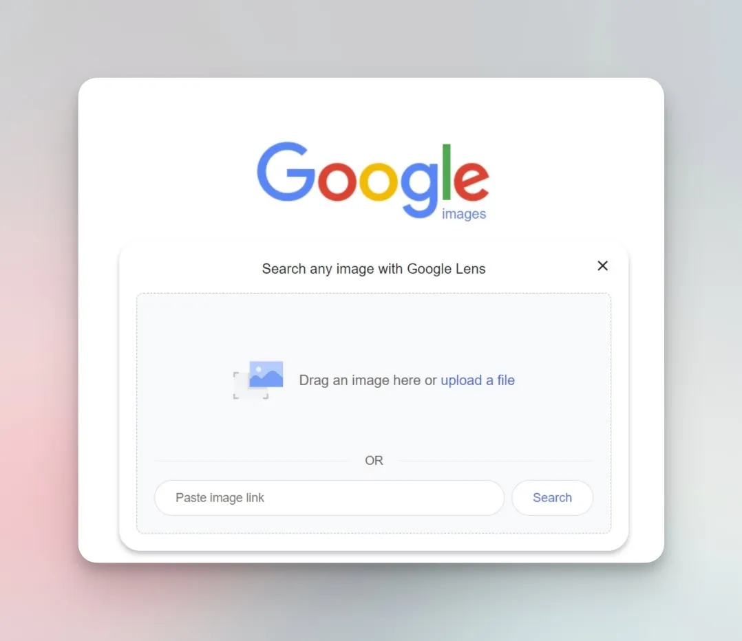 Google Image Search screen