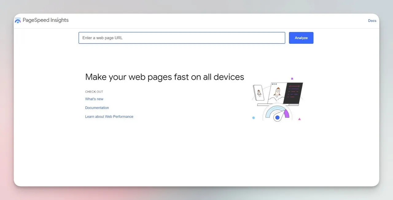 Google PageSpeed Insight tool