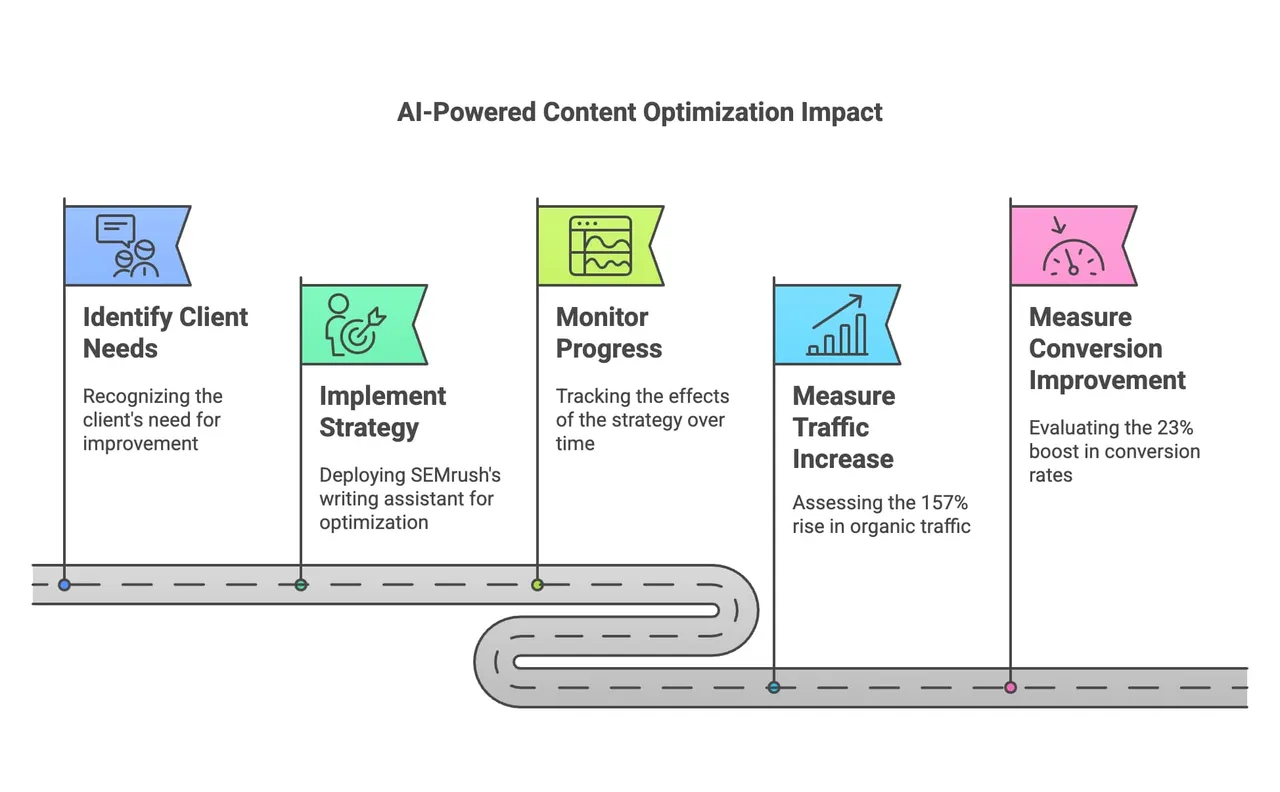 Diagram illustrating the steps to develop an effective content marketing strategy for businesses.