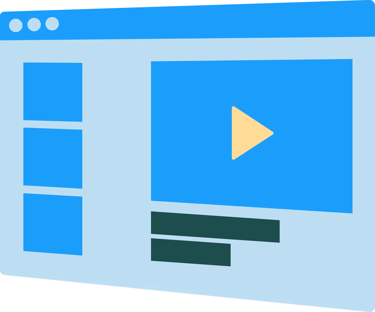 drawing of a video player