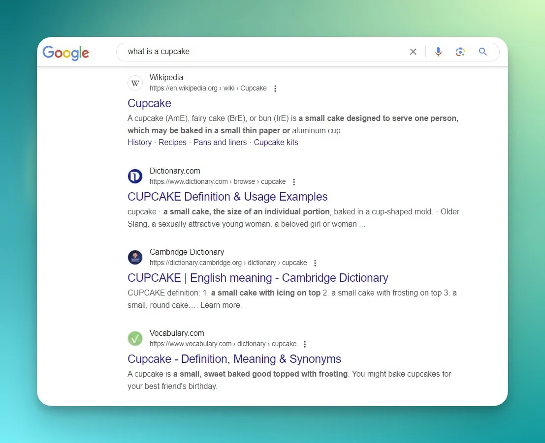 informational user intent example