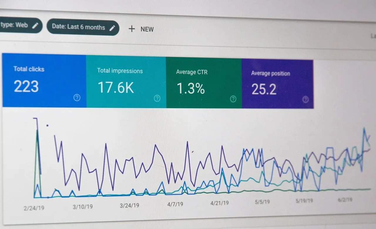 search engine performance page on search console tool