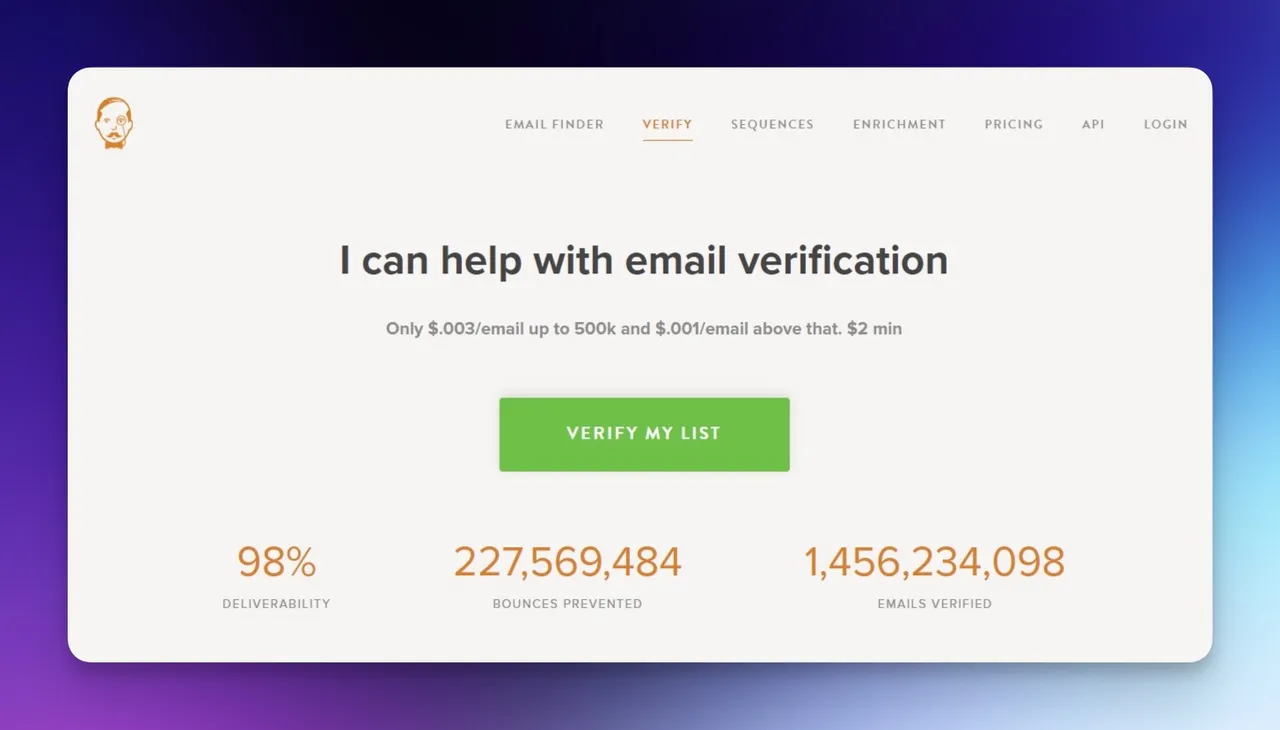 Voila E-Mail-Überprüfungswerkzeug