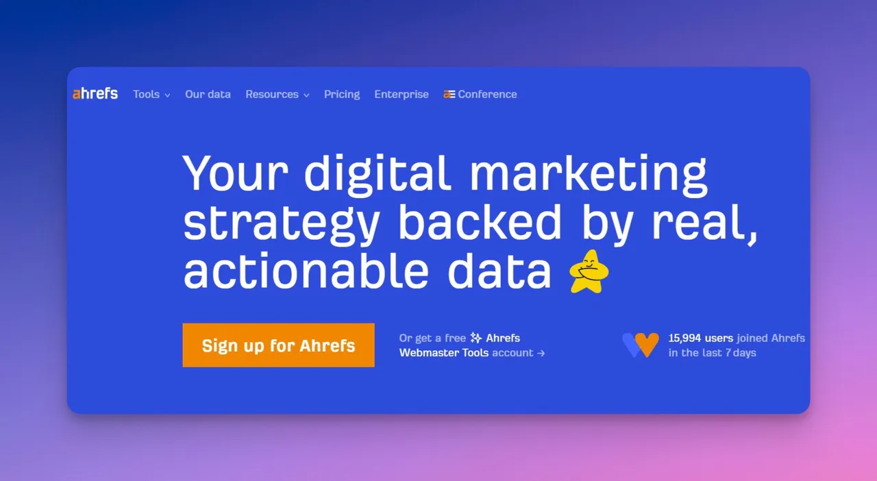 Ahrefs Site Explorer mit Backlink-Profil-Analyse und Referring-Domains-Diagramm
