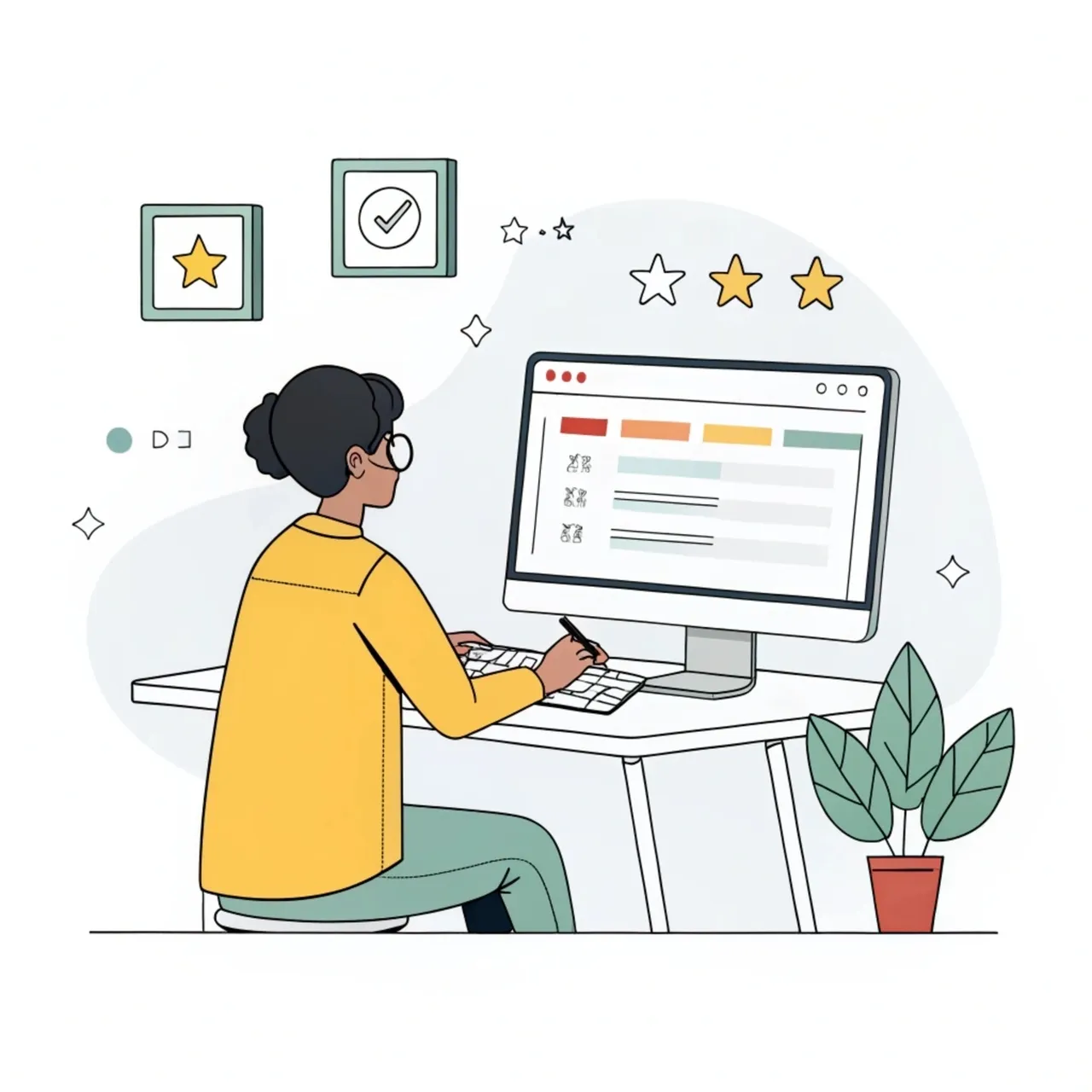 Dashboard mit Nutzererfahrungs-Metriken und SEO-Leistungsindikatoren