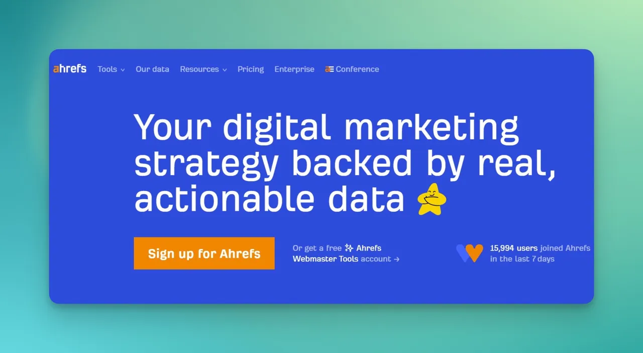 Ahrefs homepage