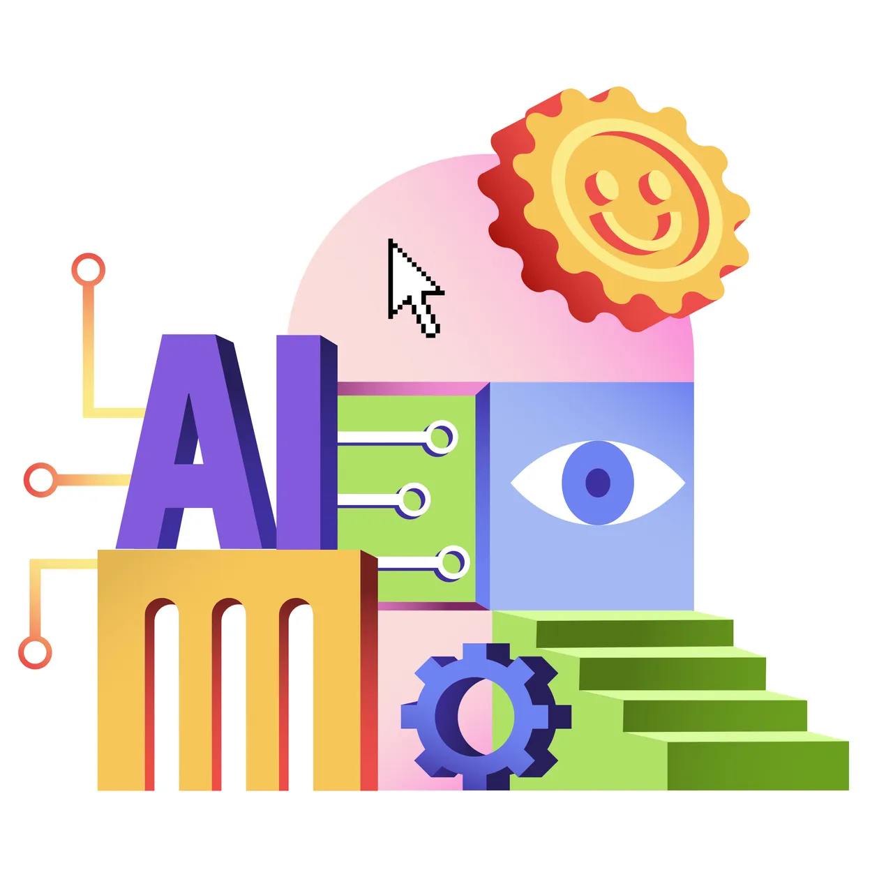 AI-powered technology detection illustration