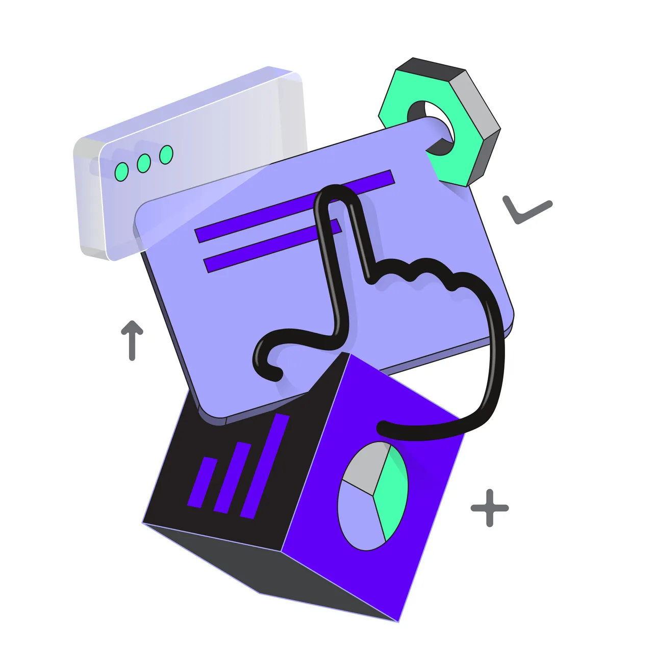 web traffic icons illustra