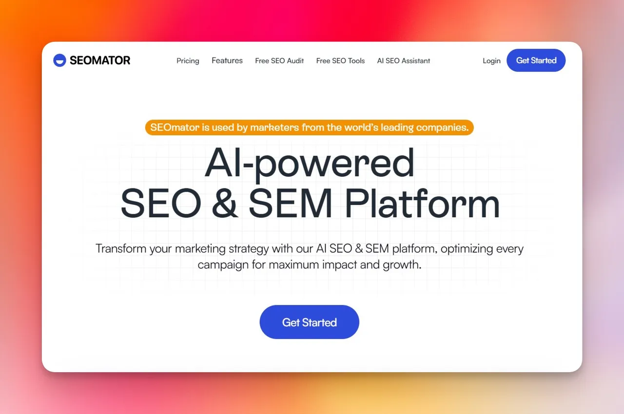 SEOmator Startseite