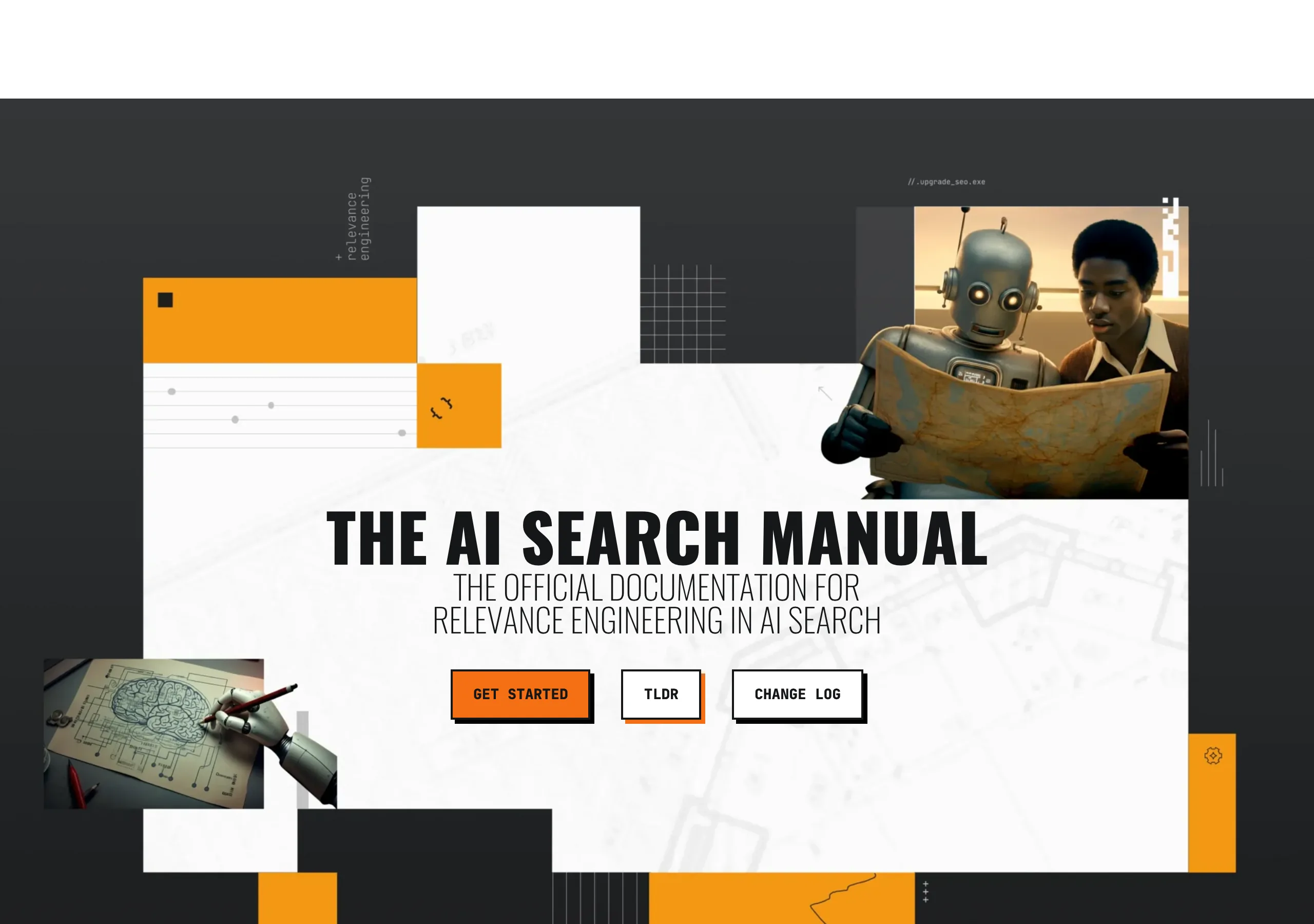 iPullRank AI Search Manual public homepage introducing its reference chapters and learning resources