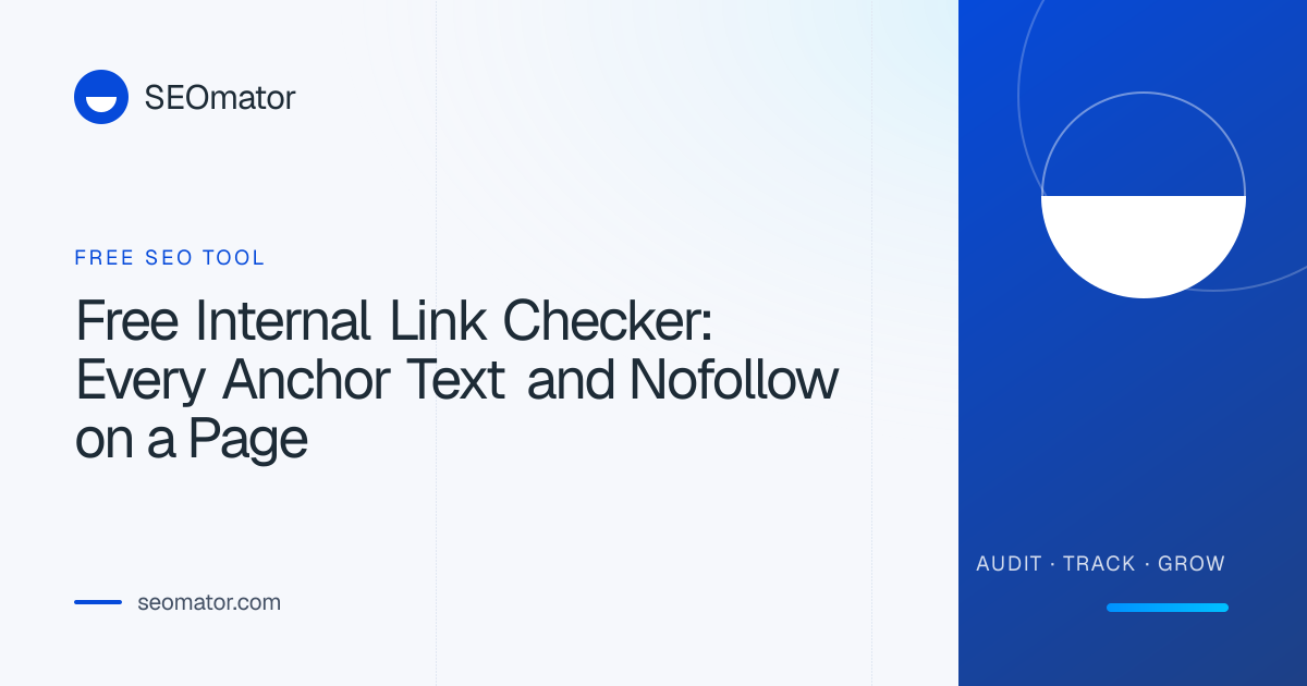 Free Internal Link Checker: Show All Internal Links With Anchor Texts